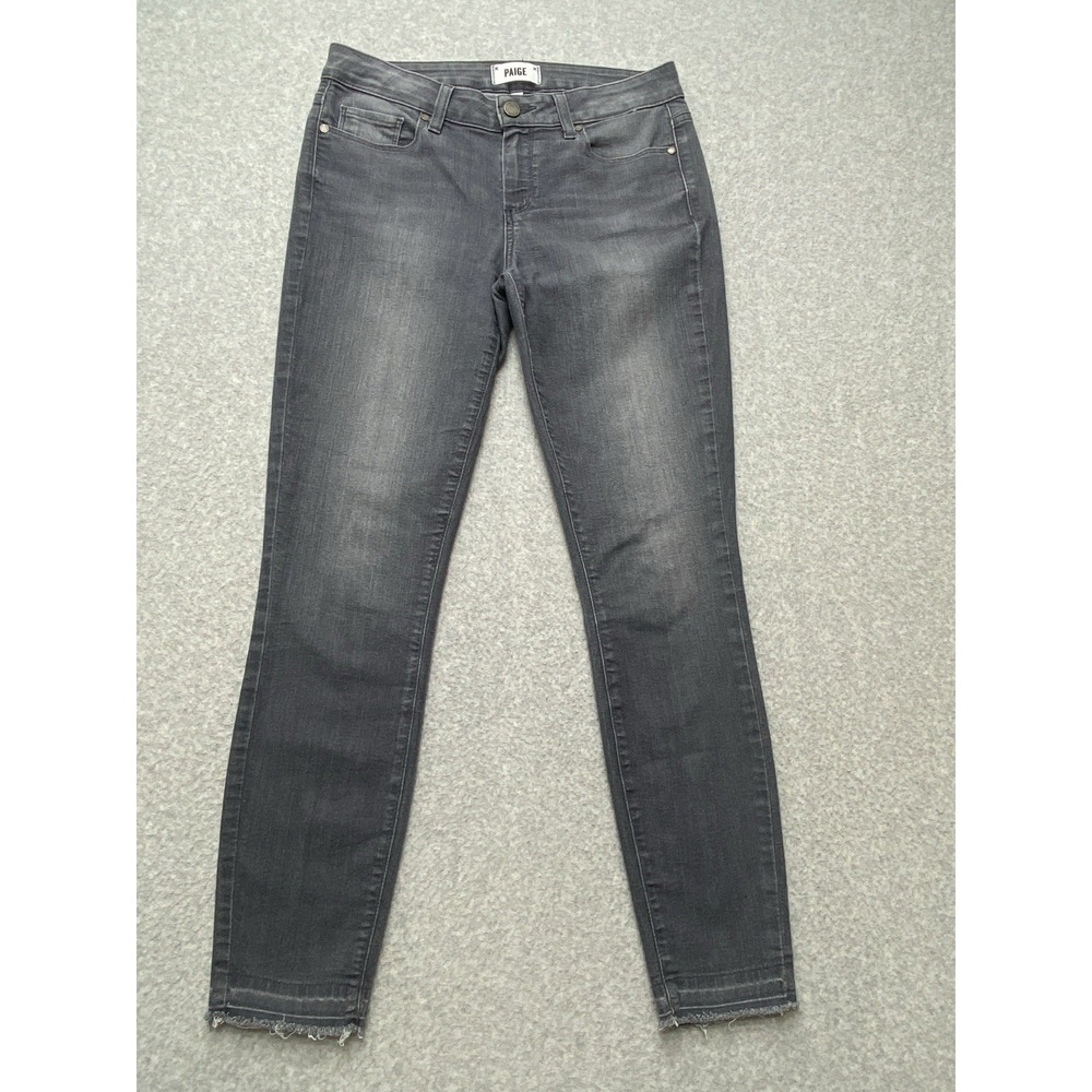 Paige Womens Jeans 30x27 Charcoal‎ Dark Washed